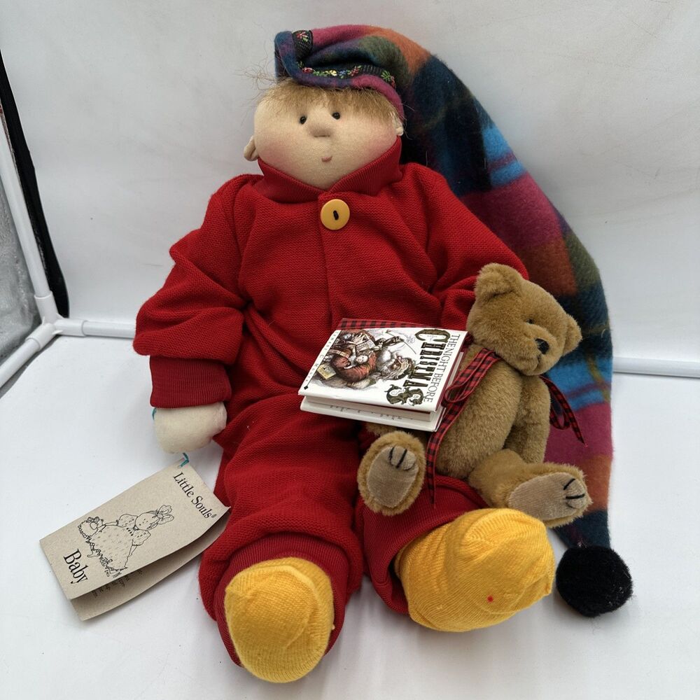 Vtg 1997 Little Souls Hand Made Doll Baby Rudy 35/250 The Night Before Christmas